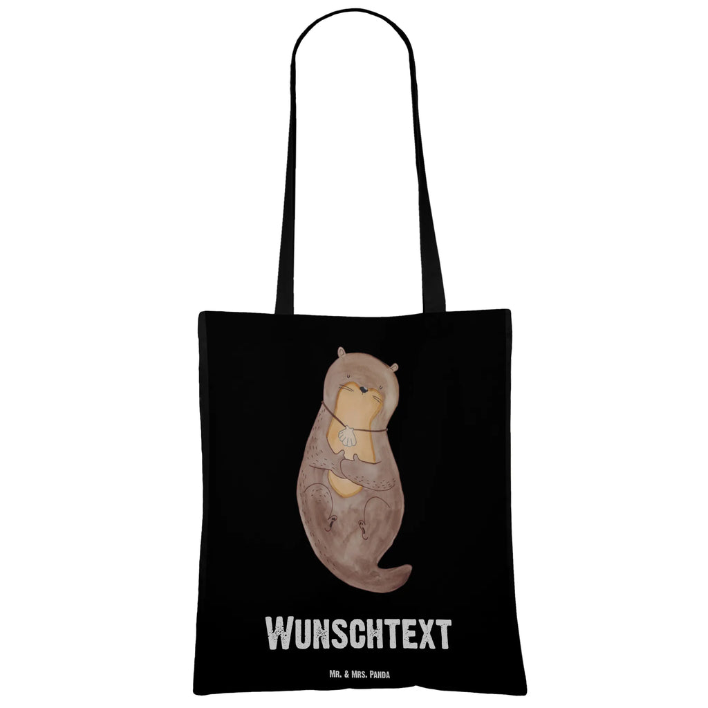 Personalisierte Tragetasche Otter mit Muschelmedaillon Personalisierte Kindergartentasche, Personalisierte Einkaufstasche, Personalisierte Beuteltasche, Stoffbeutel mit Namen, Personalisierte Tasche, Personalisierter Stoffbeutel, Personalisierter Jutebeutel, Personalisierter Beutel, Tragetasche mit Namen, Einkaufstasche mit Namen, Personalisierte Jutetasche, Otter, Fischotter, Seeotter, Büro, Otterliebe, Motivation, grübeln, träumen, Tagträumen