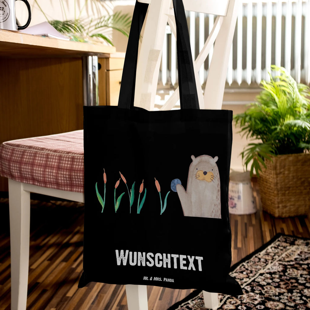 Personalisierte Tragetasche Otter mit Stein Tragetasche mit Namen, Einkaufstasche mit Namen, Personalisierte Beuteltasche, Personalisierter Beutel, Stoffbeutel mit Namen, Personalisierte Jutetasche, Personalisierter Jutebeutel, Personalisierter Stoffbeutel, Personalisierte Tasche, Personalisierte Einkaufstasche, Personalisierte Kindergartentasche, Otter, Fischotter, Seeotter, Otter Seeotter See Otter
