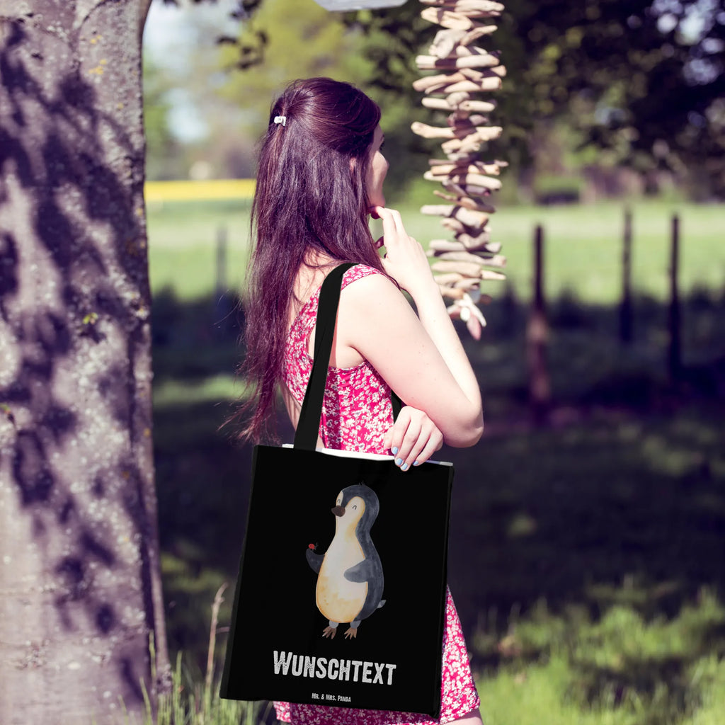 Personalised tote bag Penguin ladybug Einkaufstasche mit Namen, Personalisierte Beuteltasche, Stoffbeutel mit Namen, Personalisierte Kindergartentasche, Personalisierter Jutebeutel, Personalisierter Beutel, Personalisierte Tasche, Personalisierter Stoffbeutel, Personalisierte Einkaufstasche, Tragetasche mit Namen, Personalisierte Jutetasche, Pinguin, Wunder, Lebensfreude, Glück, Marienkäfer, Pinguine, Liebe, Freude