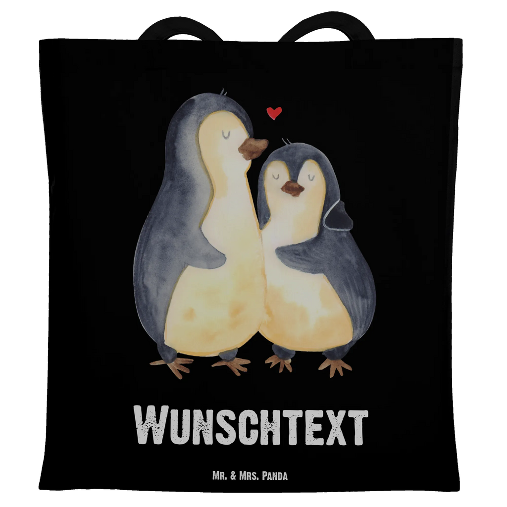 Personalised tote bag Penguin embrace Penguin, North Pole, Winter, Penguins, proof of love, wedding day, love, wedding gift, anniversary, engagement, wedding, lovers, love gift, penguin