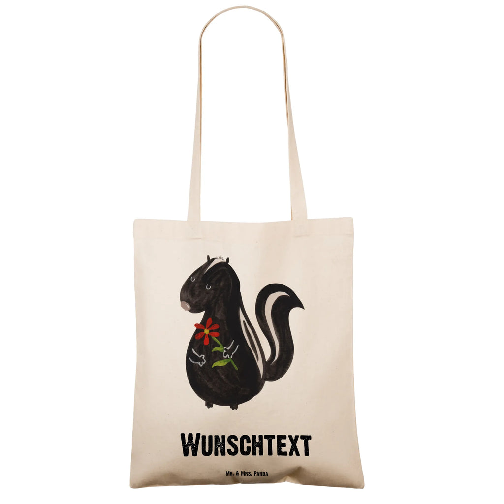 Personalizowana torba skunks kwiat Personalisierter Stoffbeutel, Personalisierte Kindergartentasche, Personalisierte Tasche, Personalisierter Jutebeutel, Einkaufstasche mit Namen, Personalisierter Beutel, Personalisierte Beuteltasche, Stoffbeutel mit Namen, Tragetasche mit Namen, Personalisierte Jutetasche, Personalisierte Einkaufstasche, Stinktier, Skunk, verträumt, Raubtier, Träume, Stinki, Tagträumer, Stinker, Dreams, Wildtier