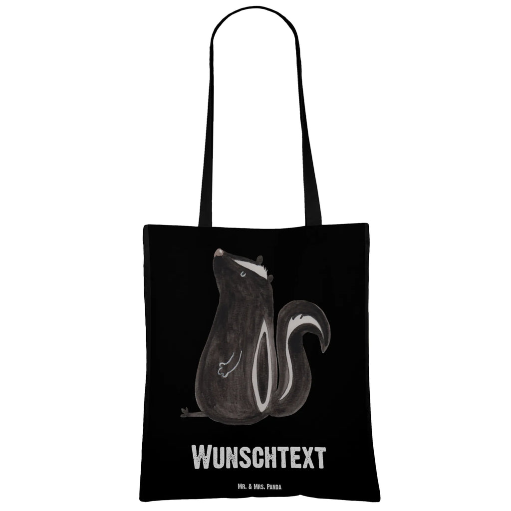 Personalised tote bag skunk Sit Skunk, predator, office, skunk, know-it-all, stinky, wild animal, stinker, slogan, law