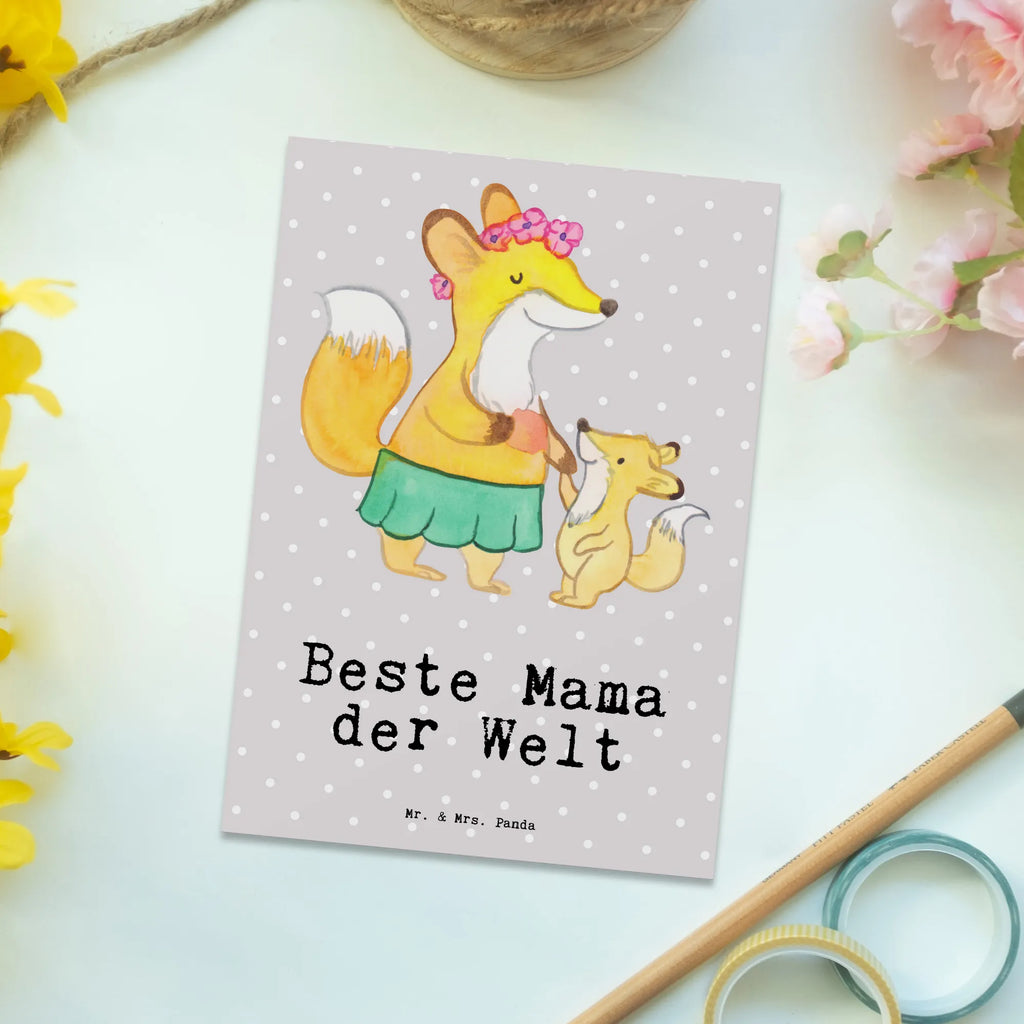 Postkarte Fuchs Beste Mama der Welt spruchkarte, Ansichtskarten, Fotokarte, bildkarte, Motivkarte, Kunstkarten, Postkarte, kunstkarte, Designkarte, Ansichtskarte, Grußkarte, Postkarten, einzelkarte, Geschenkidee, Geschenk, Schenken, Mitbringsel, Geburtstag, Geburtstagsgeschenk, für, Danke, Dankeschön, Bedanken, Freude machen, Geschenktipp, Beste, Mami, Mutti, Supermama, Sohn, Tochter, Beste Mama, Mama, Muttertag, Ma, Mutter