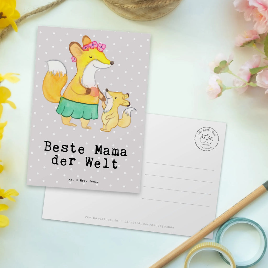 Postkarte Fuchs Beste Mama der Welt spruchkarte, Ansichtskarten, Fotokarte, bildkarte, Motivkarte, Kunstkarten, Postkarte, kunstkarte, Designkarte, Ansichtskarte, Grußkarte, Postkarten, einzelkarte, Geschenkidee, Geschenk, Schenken, Mitbringsel, Geburtstag, Geburtstagsgeschenk, für, Danke, Dankeschön, Bedanken, Freude machen, Geschenktipp, Beste, Mami, Mutti, Supermama, Sohn, Tochter, Beste Mama, Mama, Muttertag, Ma, Mutter