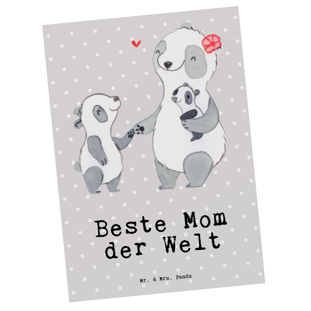 Postcard panda best mom in the world Kunstkarten, Designkarte, Grußkarte, Ansichtskarten, spruchkarte, Postkarten, einzelkarte, Fotokarte, Ansichtskarte, Postkarte, bildkarte, kunstkarte, Motivkarte, Geschenkidee, Geschenk, Schenken, Mitbringsel, Geburtstag, Geburtstagsgeschenk, für, Danke, Dankeschön, Bedanken, Freude machen, Geschenktipp, Sohn, Mutter, Tochter, Muttertag, Ma, Mami, Beste, Mommy, Supermama, Mom, Mutti, Mama, Beste Mama