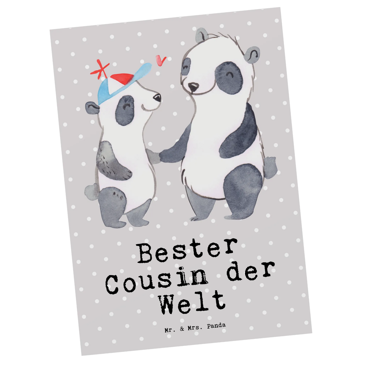 Postcard panda best cousin in the world Postcard, invitation, gift, postcards, paper, invitation card, card, letter, gift card, for, thank you, giving, birthday, birthday present, gift idea, souvenir, make you happy, gift tip, family, Cousin, cousin, kin, uncle's son, aunt's son