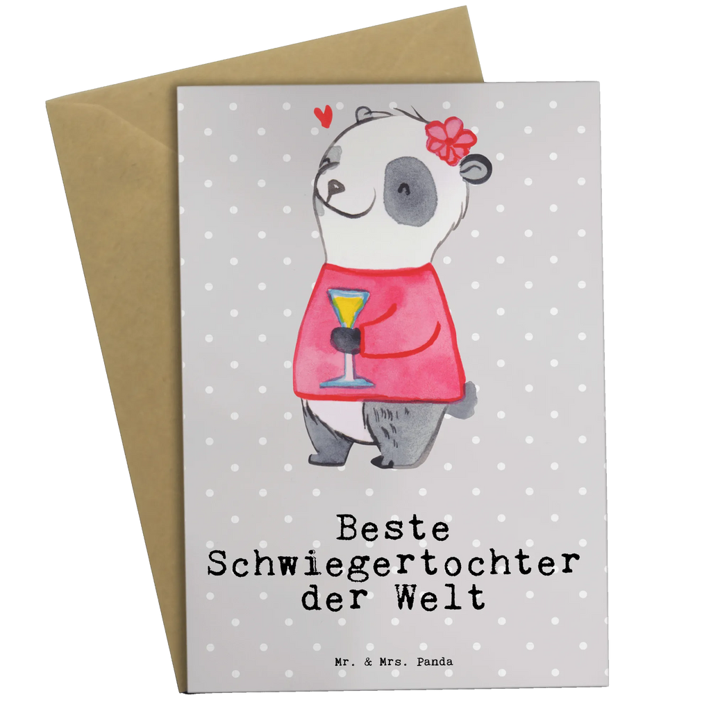 Grußkarte Panda Beste Schwiegertochter der Welt Grußkarte, Einladungskarte, Ansichtskarten, Hochzeitskarte, Geburtstagskarte, Glückwunschkarte, Klappkarte, Karte, für, Dankeschön, Geschenk, Schenken, Geburtstag, Geburtstagsgeschenk, Geschenkidee, Danke, Bedanken, Mitbringsel, Freude machen, Geschenktipp, Schwiegertochter, Frau, angeheiratet, Ehefrau des Sohns, Tochter, Hochzeit