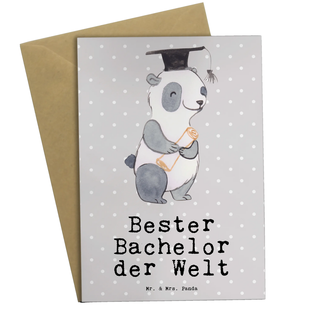 Greetings card panda Best bachelor in the world Glückwunschkarte, firmungskarte, einladungskarten, abiturkarte, Grußkarte, dankeskarten, weihnachtskarten, neujahrskarte, spruchkarte, Motivkarte, kommunionskarte, Beileidskarte, valentinstagskarte, vatertagskarte, babykarte, glückwunschkarten, jubiläumskarte, osterkarten, Klappkarte, hochzeitskarten, osterkarte, genesungskarte, Grußkarten, Geschenkidee, Geschenk, Schenken, Mitbringsel, Geburtstag, Geburtstagsgeschenk, für, Danke, Dankeschön, Bedanken, Freude machen, Geschenktipp, Universität, Sohn, Studienabschluss, Lustig, Musterschüler, Witzig, Alumni, Abschluss, Spaß, Uni, Studenten, Bachelor, Student, Studium, Hochschule
