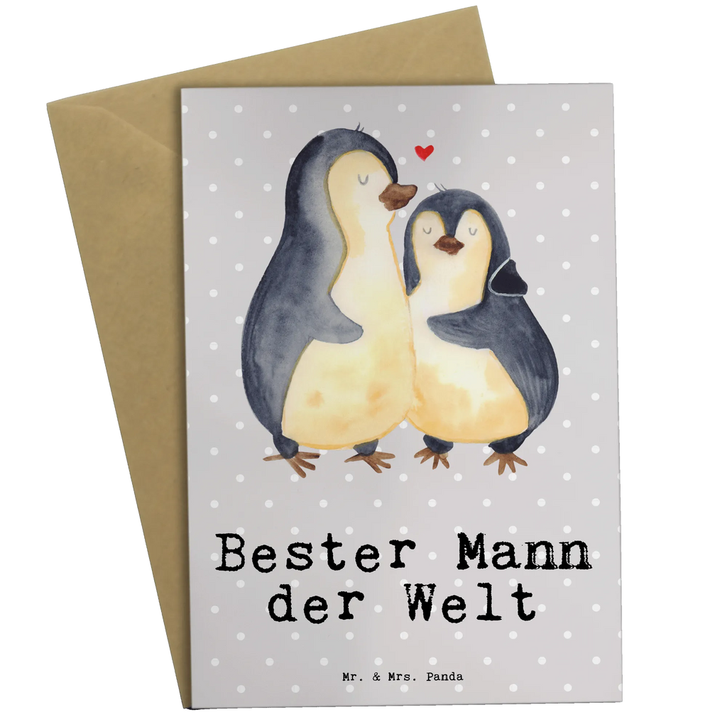 Grußkarte Pinguin Bester Mann der Welt Grußkarte, Ansichtskarten, Karte, Hochzeitskarte, Einladungskarte, Klappkarte, Glückwunschkarte, Geburtstagskarte, für, Dankeschön, Geschenk, Schenken, Geburtstag, Geburtstagsgeschenk, Geschenkidee, Danke, Bedanken, Mitbringsel, Freude machen, Geschenktipp, Gatte, Mann, Beste, Freund, Ehemann, Lebensgefährte, Kleinigkeit, Ehepartner, Liebling, Bräutigam, Partner, Traummann, Ehe
