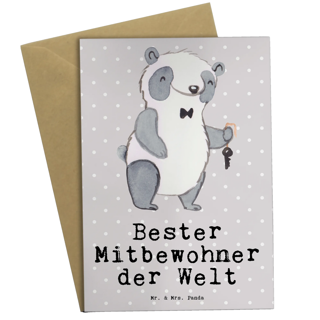 Grußkarte Panda Bester Mitbewohner der Welt Karte, Klappkarte, Glückwunschkarte, Einladungskarte, Ansichtskarten, Hochzeitskarte, Grußkarte, Geburtstagskarte, für, Dankeschön, Geschenk, Schenken, Geburtstag, Geburtstagsgeschenk, Geschenkidee, Danke, Bedanken, Mitbringsel, Freude machen, Geschenktipp, Zimmergenosse, WG, Wohngemeinschaft, Zimmernachbar, Stubenkamerad, WG-Bewohner, Mitbewohner, Zimmerkollege