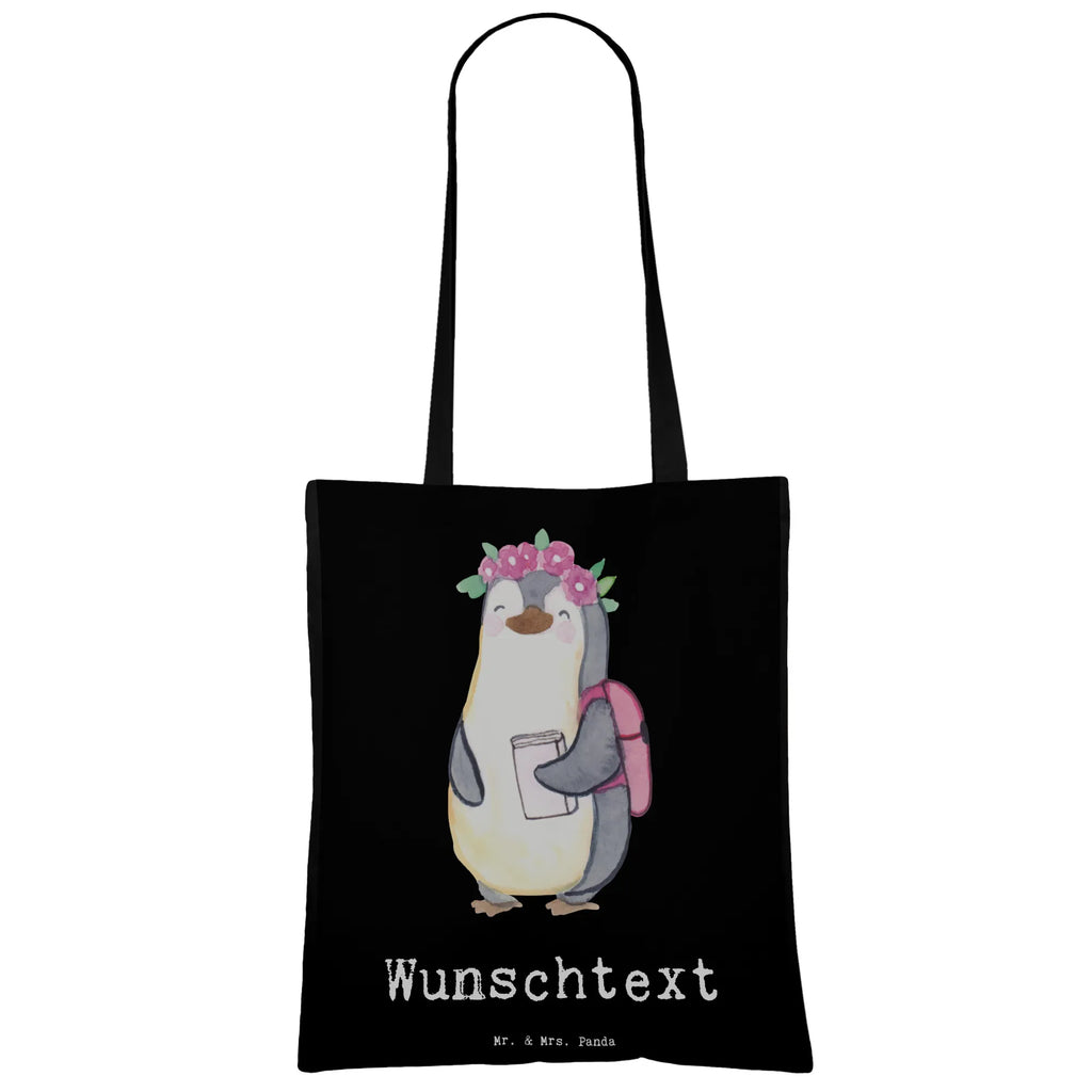 Personalised tote bag penguin Best granddaughter in the world for, thank you, gift, giving, birthday, birthday present, gift idea, souvenir, make you happy, gift tip, granddaughter, grandchild, child from son, child from daughter, christening, grandma, grandpa, Granddaughter