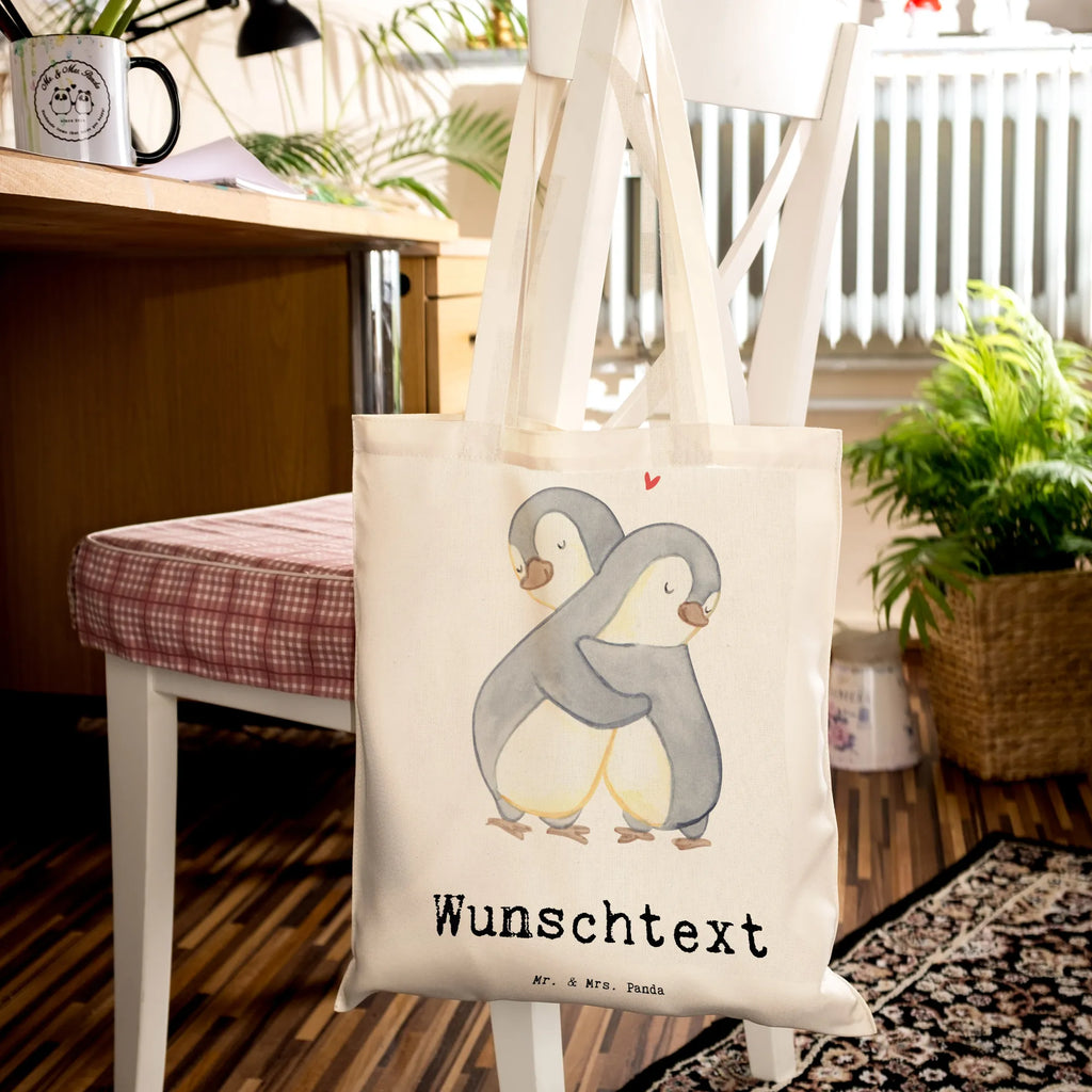 Personalised tote bag penguin Best cuddle partner in the world for, thank you, gift, giving, birthday, birthday present, gift idea, souvenir, make you happy, gift tip, Wife, Love, Bed, Wedding Anniversary, In Love, Husband, Spouse, Boyfriend, Life Partner, Netflix, Cuddle, Cuddle Partner, Partner, Girlfriend