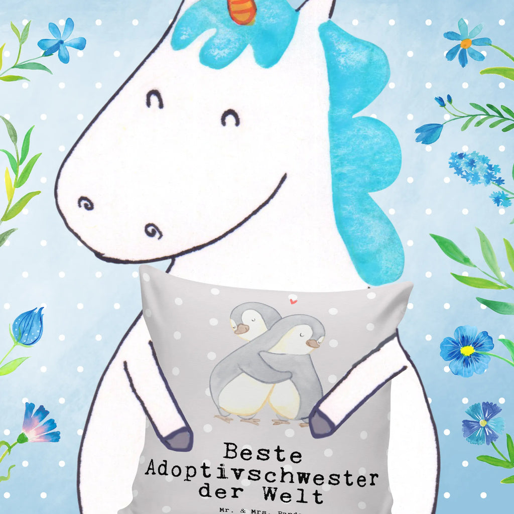 Cushion penguin Best adoptive sister in the world Pillow, cushion, bedroom, pad, bed, fluffy, soft, pillow case, 40 x 40, pillows, couch, sofa, 40x40, settee, for, thank you, gift, giving, birthday, birthday present, gift idea, souvenir, make you happy, gift tip, Adoptive Sister, Sister, Best, Adopted, Gift, Family, Adoptive, Trifle, Sibling, Daughter