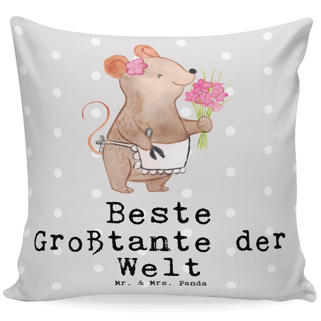 Cushion Mouse Best Great Aunt in the World pad, bed, couch, settee, soft, bedroom, Pillow, sofa, pillows, 40x40, pillow case, 40 x 40, fluffy, cushion, for, thank you, gift, giving, birthday, birthday present, gift idea, souvenir, make you happy, gift tip, trifle, niece, big, favorite aunt, best, Great aunt, nephew, aunt, sister, great aunt, aunts, family