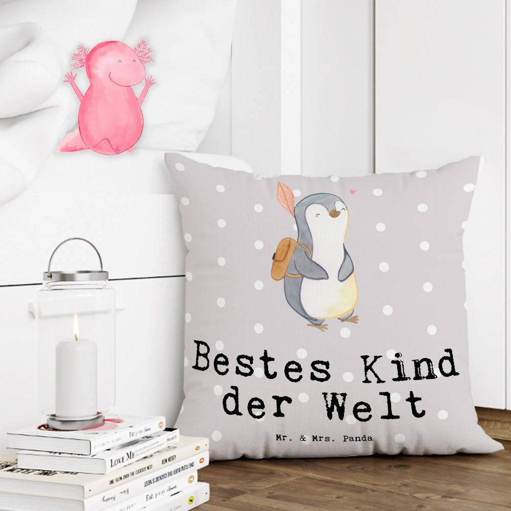Cushion penguin best kid in the world pillows, pad, pillow case, 40 x 40, cushion, sofa, settee, soft, fluffy, 40x40, bed, couch, bedroom, Pillow, for, thank you, gift, giving, birthday, birthday present, gift idea, souvenir, make you happy, gift tip, kid, offspring, child, daughter, son, christening, kids, kiddy, best, birth, darling, children