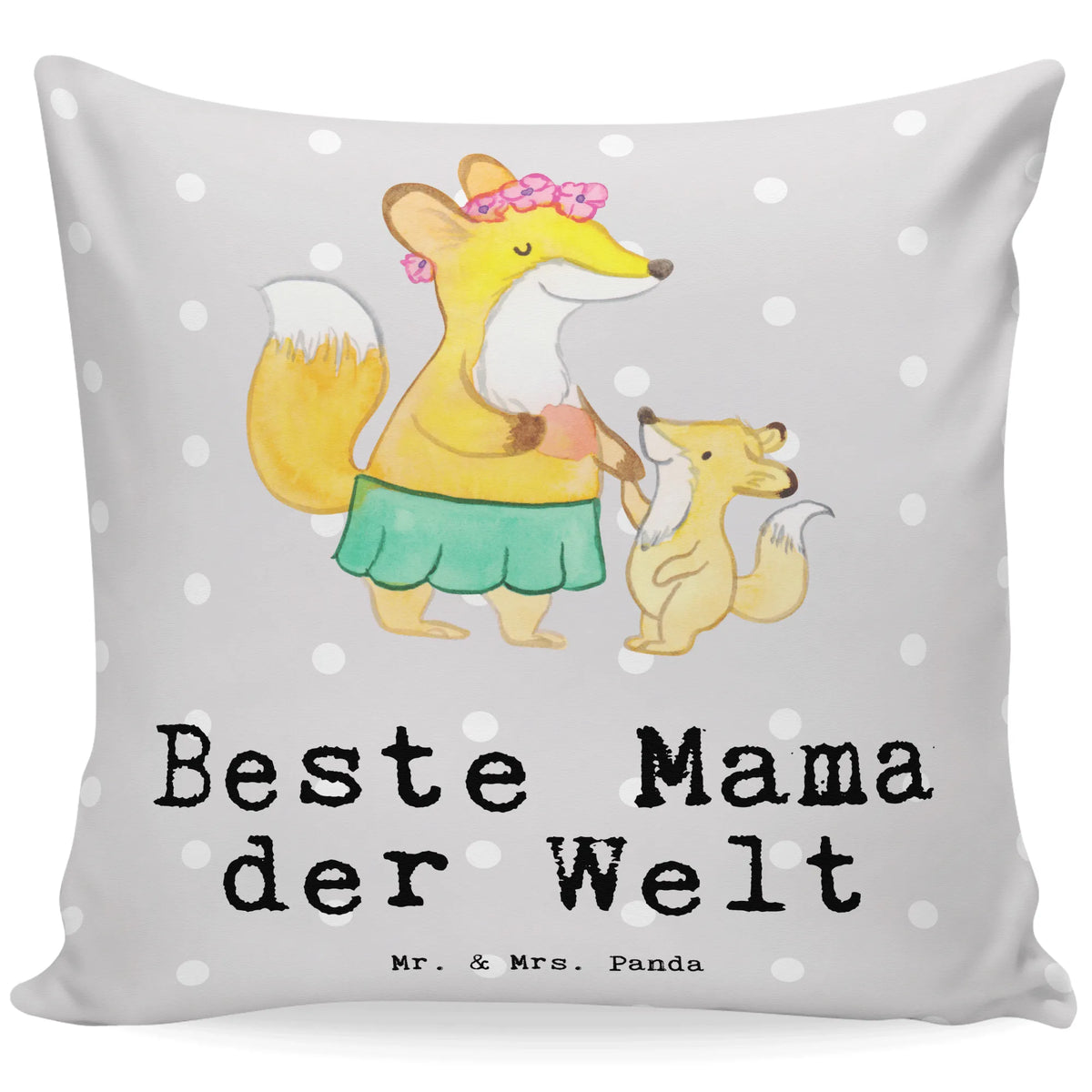 Cushion Fox best mom in the world giving, gift idea, for, gift, make you happy, gift tip, thank you, birthday, birthday present, Super Mom, Best Mom, Daughter, Thank You, Best, Son, Mother, Mother's Day
