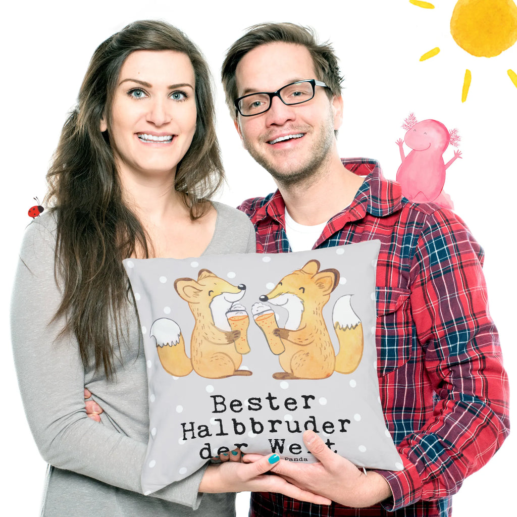 Cushion Fox Best Half Brother in the World Kissen, Sofakissen, Kissenbezüge, Kissenbezug 40x40, Kissen 40x40 Waschbar, Kissen 40x40, Kissenhülle 40x40, Sofakissen 40x40, sofakissen, Kopfkissen 40x40, Zierkissen, Kissenhülle, Motivkissen, Dekokissen 40x40, Dekokissen, Dekokissen Sofa, sitzkissen, Kopfkissen, Couchkissen, für, Dankeschön, Geschenk, Schenken, Geburtstag, Geburtstagsgeschenk, Geschenkidee, Danke, Bedanken, Mitbringsel, Freude machen, Geschenktipp, Stiefbruder, Sohn, Bester, Kleinigkeit, Bruder, Geschwister, Brudi, Schwester, Stiefgeschwister, Stief, Halbbruder, Familie, Bruderherz, Brother