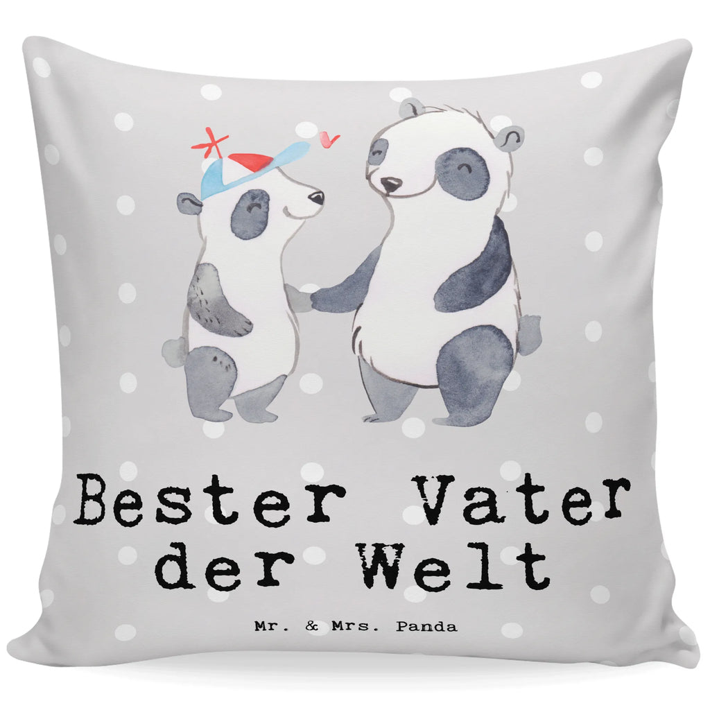 Cushion panda best dad in the world pad, cushion, pillow case, 40 x 40, soft, bedroom, bed, Pillow, sofa, fluffy, 40x40, couch, settee, pillows, for, thank you, gift, giving, birthday, birthday present, gift idea, souvenir, make you happy, gift tip, gift father, parents, papa, dad, daddy, family, man, Father, papi, best, little thing