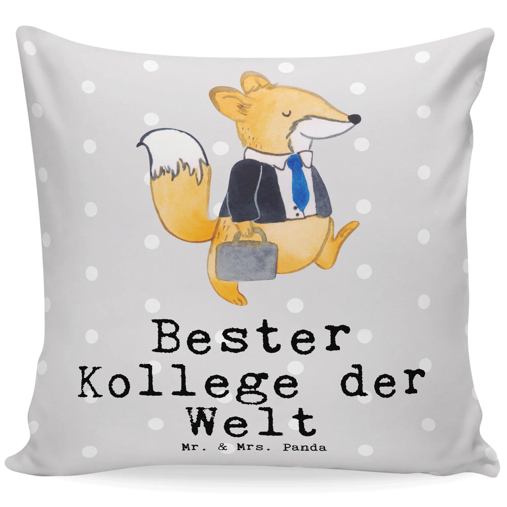 Cushion Fox Best colleague in the world pad, soft, bedroom, cushion, couch, bed, fluffy, 40 x 40, Pillow, settee, 40x40, pillows, pillow case, sofa, for, thank you, gift, giving, birthday, birthday present, gift idea, souvenir, make you happy, gift tip, office, retirement, fellow worker, employee, work, farewell gift, colleague, Work colleague, profession