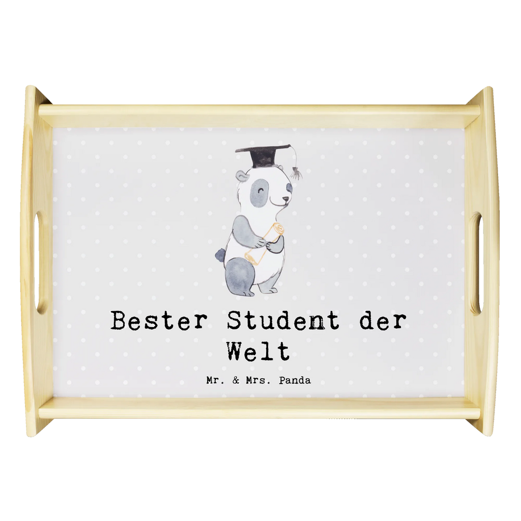 Serviertablett Panda Bester Student der Welt essenstablett, betttablett, sofatablett, Frühstückstablett, kaffeetablett, bett tablett, tablett zum servieren, tablett holz, couchtablett, Servier Tablett, Tablett, serviertablett holz, teetablett, Serviertablett, tragetablett, Holztablett, tablett für bett, tablett aus holz, tablett für essen, holz serviertablett, ablagetablett, Küchentablett, tablett für getränke, echtholz tablett, serviertablett aus holz, getränketablett, Geschenkidee, Geschenk, Schenken, Mitbringsel, Geburtstag, Geburtstagsgeschenk, für, Danke, Dankeschön, Bedanken, Freude machen, Geschenktipp, Alumni, Hochschule, Studenten, Abschluss, Student, Studienabschluss, Uni, Lustig, Studium, Spaß, Universität, Sohn, Witzig, Musterschüler