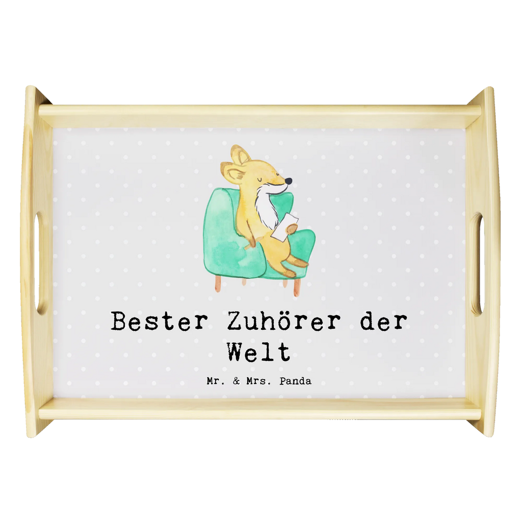 Taca serwisowa lis Najlepszy słuchacz na świecie dla, Dziękuję, Prezent, Wręczyć, Urodziny, Prezent urodzinowy, Pomysł na prezent, Podziękować, Upominek, Sprawić radość, Tip na prezent