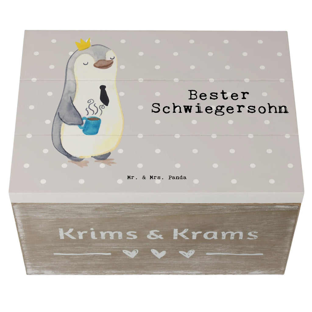 Holzkiste Pinguin Bester Schwiegersohn XXL, Schatzkiste, Erinnerungsbox, Geschenkdose, Holzkiste, Dekokiste, Schatulle, Kiste, Erinnerungskiste, Aufbewahrungsbox, Truhe, Geschenkbox, für, Dankeschön, Geschenk, Schenken, Geburtstag, Geburtstagsgeschenk, Geschenkidee, Danke, Bedanken, Mitbringsel, Freude machen, Geschenktipp, Frau, Tochter, Schwiegersohn, angeheiratet, Hochzeit, Ehefrau des Sohns, Heirat