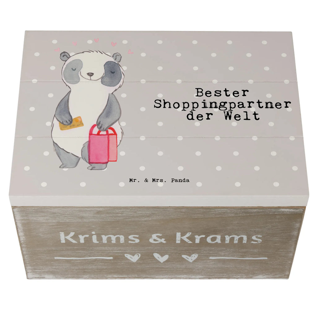 Wooden chest panda Best shopping partner in the world Aufbewahrungsbox, XXL, Erinnerungsbox, Schatulle, Erinnerungskiste, Kiste, Dekokiste, Holzkiste, Schatzkiste, Truhe, Geschenkdose, Geschenkbox, für, Dankeschön, Geschenk, Schenken, Geburtstag, Geburtstagsgeschenk, Geschenkidee, Danke, Bedanken, Mitbringsel, Freude machen, Geschenktipp, bff, Freundin, Shopping, Queen, Freund, Einkaufen, Shoppen, Shopping-Queen, Shoppingpartner, Begleitung, Partner, Bester