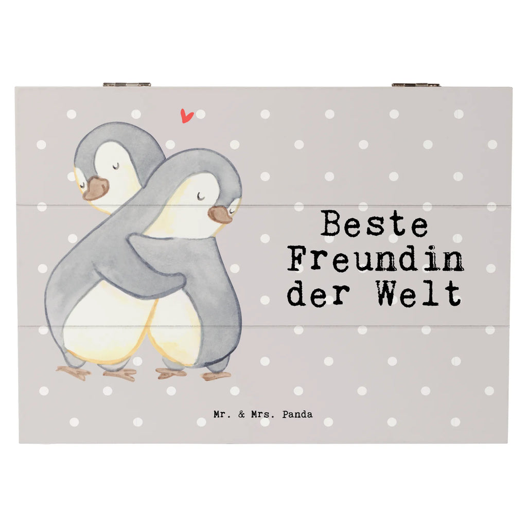 Holzkiste Pinguin Beste Freundin der Welt Erinnerungsbox, Erinnerungskiste, Holzkiste, Schatulle, Geschenkdose, Truhe, XXL, Kiste, Schatzkiste, Aufbewahrungsbox, Geschenkbox, Dekokiste, für, Dankeschön, Geschenk, Schenken, Geburtstag, Geburtstagsgeschenk, Geschenkidee, Danke, Bedanken, Mitbringsel, Freude machen, Geschenktipp, Frau, Freundin, bff, Freundinnen, Ehefrau, bae, Spruch, beste Freundin, Freundschaft. Liebste, beste, Jahrestag