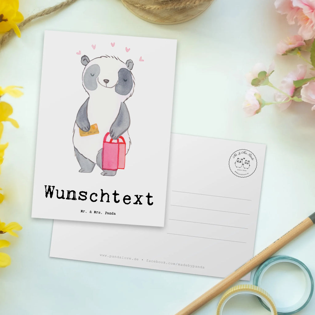 Personalisierte Postkarte Panda Bester Shoppingpartner der Welt Geschenkkarte mit Namen, Einladung mit Namen, Ansichtskarte mit Namen, Postkarte mit Namen, Postkarte mit Wunschtext, Postkarte personalisierbar, Karte mit Wunschtext, Grußkarte mit Namen, Einladung mit Wunschtext, Karte mit Namen, Postkarte bedrucken, Geschenkkarte mit Wunschtext, Ansichtskarte mit Wunschtext, Grußkarte mit Wunschtext, für, Dankeschön, Geschenk, Schenken, Geburtstag, Geburtstagsgeschenk, Geschenkidee, Danke, Bedanken, Mitbringsel, Freude machen, Geschenktipp, Partner, Shopping, Shoppingpartner, Freundin, Begleitung, bff, Queen, Bester, Freund, Shoppen, Einkaufen, Shopping-Queen