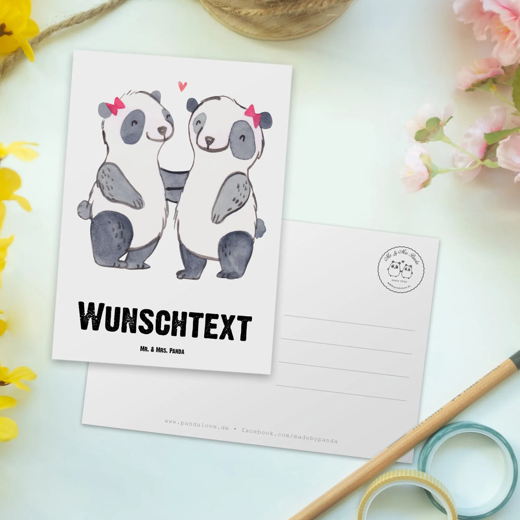 Personalisierte Postkarte Panda Beste Halbtante der Welt Ansichtskarte mit Wunschtext, Postkarte bedrucken, Einladung mit Namen, Postkarte personalisierbar, Grußkarte mit Wunschtext, Postkarte mit Namen, Einladung mit Wunschtext, Grußkarte mit Namen, Karte mit Wunschtext, Karte mit Namen, Geschenkkarte mit Namen, Geschenkkarte mit Wunschtext, Ansichtskarte mit Namen, Postkarte mit Wunschtext, für, Dankeschön, Geschenk, Schenken, Geburtstag, Geburtstagsgeschenk, Geschenkidee, Danke, Bedanken, Mitbringsel, Freude machen, Geschenktipp, Halbtante, Kleinigkeit, Stief, Stieftante, beste Tante, Familie, Stiefgeschwister, Tante