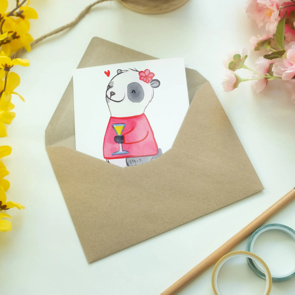 Spersonalizowana kartka z życzeniami Panda Najlepsza synowa na świecie dla, Dziękuję, Prezent, Wręczyć, Urodziny, Prezent urodzinowy, Pomysł na prezent, Podziękować, Upominek, Sprawić radość, Tip na prezent