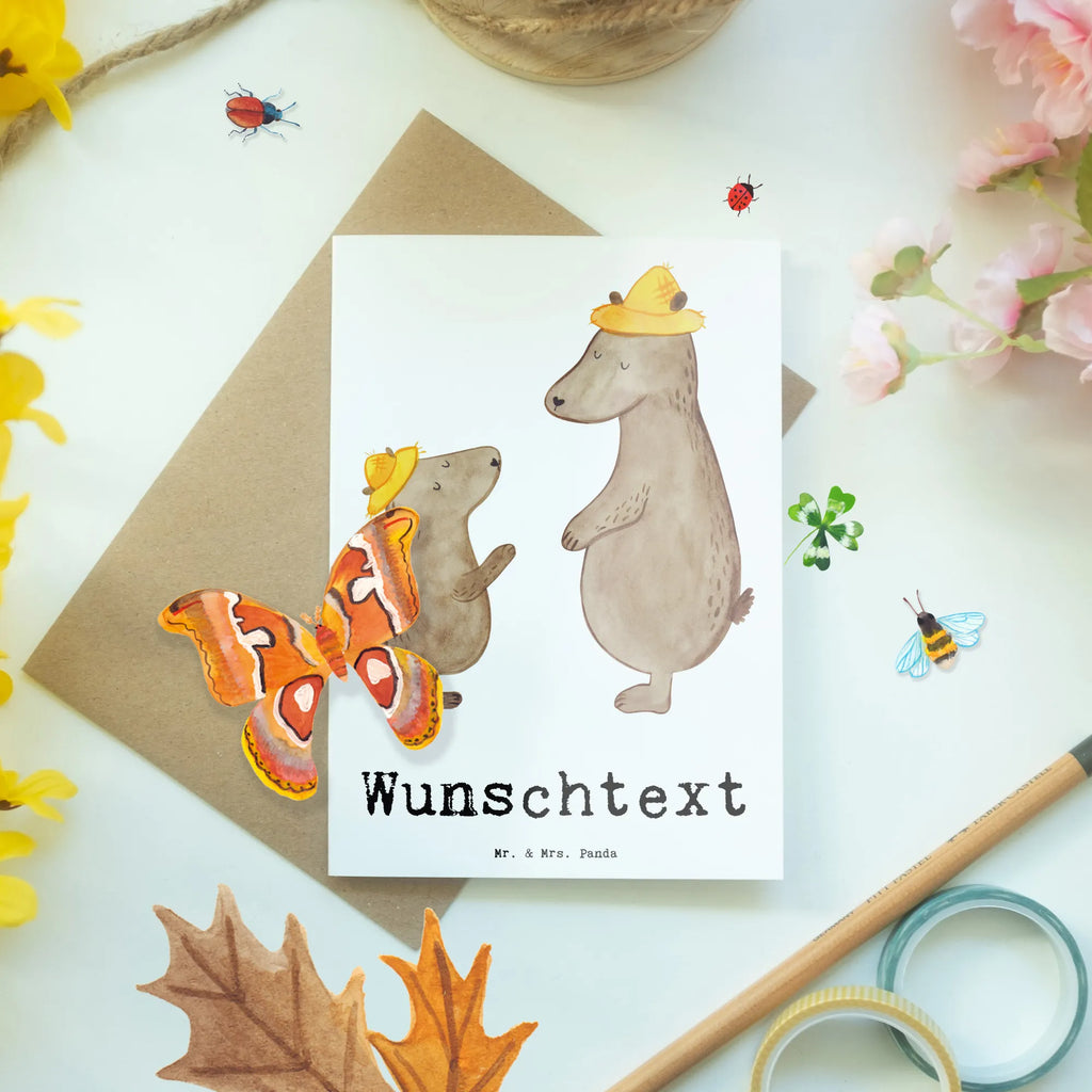 Spersonalizowana kartka z życzeniami Niedźwiedź Najlepszy tata na świecie dla, Dziękuję, Prezent, Wręczyć, Urodziny, Prezent urodzinowy, Pomysł na prezent, Podziękować, Upominek, Sprawić radość, Tip na prezent