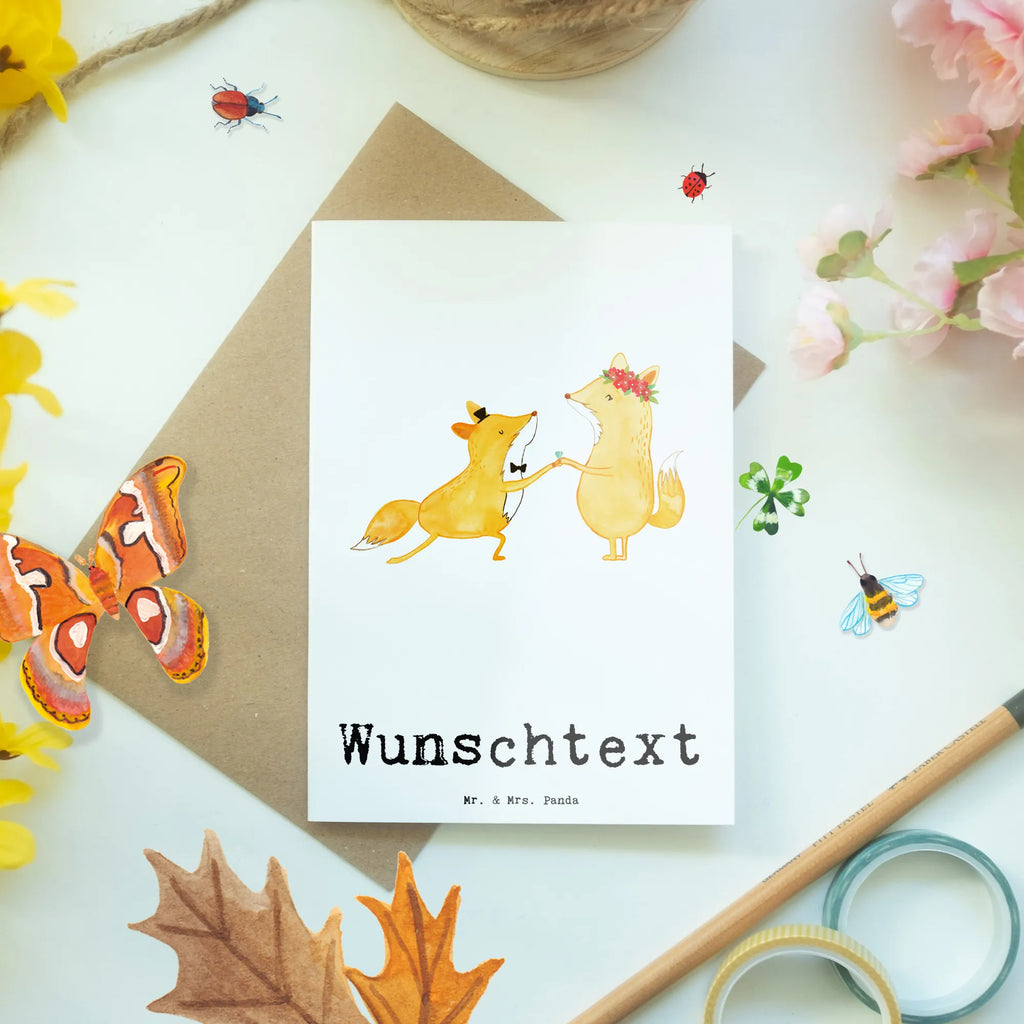 Personalised greetings card Fox Best Fiancé in the World for, thank you, gift, giving, birthday, birthday present, gift idea, souvenir, make you happy, gift tip, Wedding, Husband, Betrothal, Dream Man, To-be, Fiance, Boyfriend, Marriage