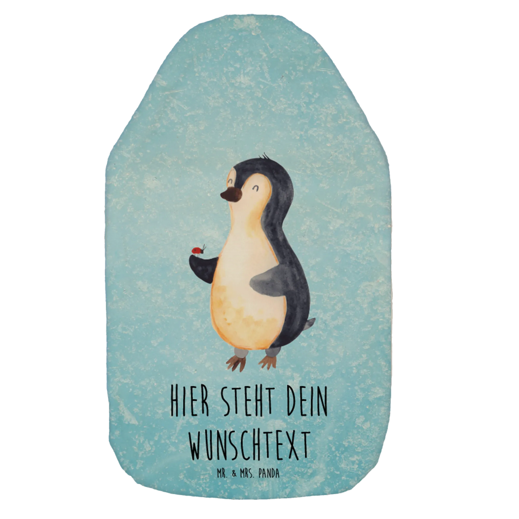 Personalised hot water bottle Penguin ladybug Penguin, North Pole, Winter, Penguins, penguins, love, wonder, happiness, joy, joy of life, ladybird
