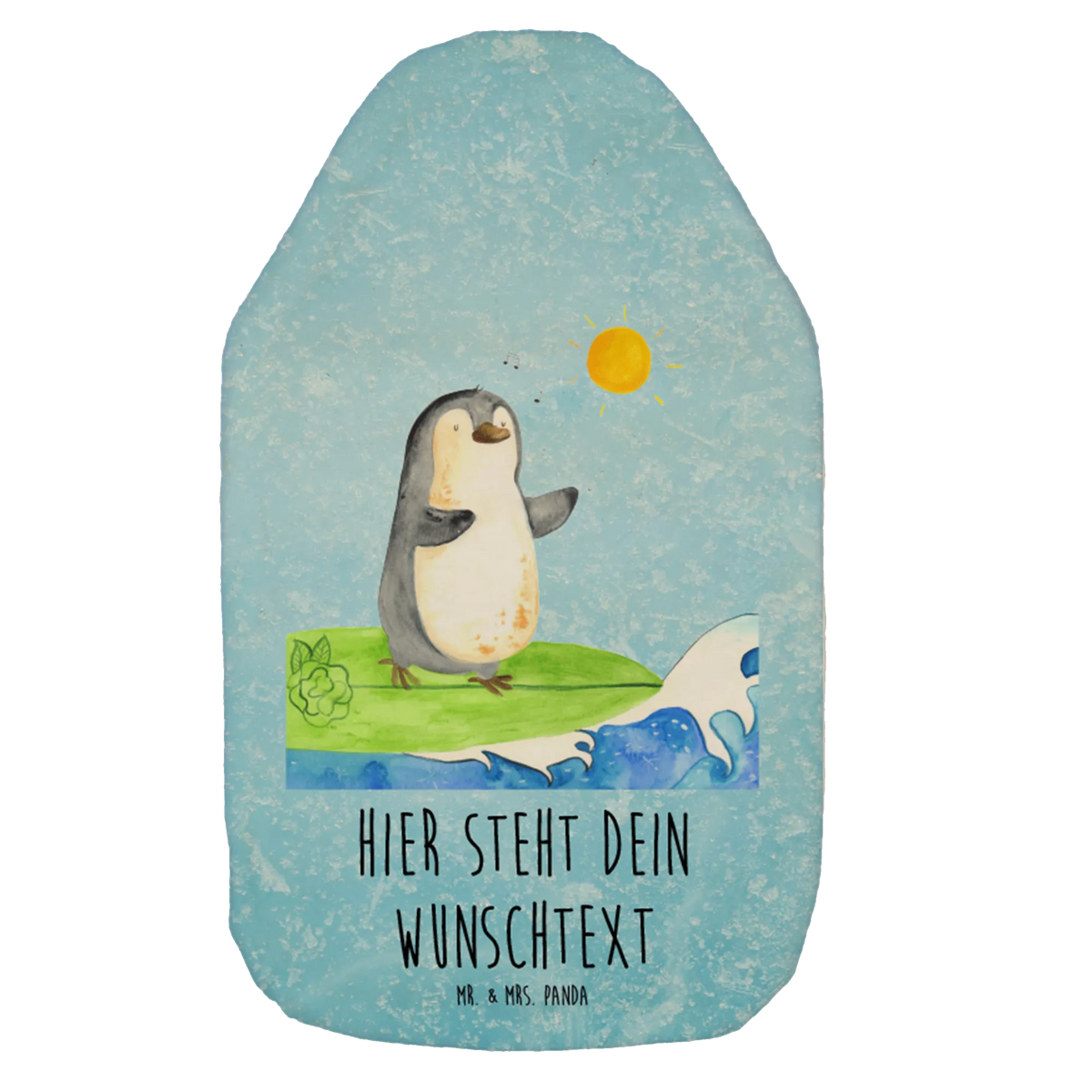 Personalised hot water bottle Penguin surfer Penguin, North Pole, Winter, Penguins, Portugal, penguins, wave riding, waves, surfers, Hawaii, surfing, holidays