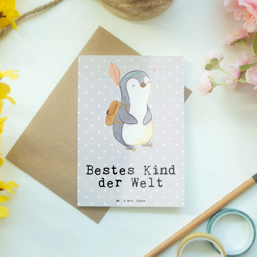 Greetings card penguin best kid in the world firmungskarte, kommunionskarte, vatertagskarte, hochzeitskarten, babykarte, osterkarten, abiturkarte, dankeskarten, Klappkarte, glückwunschkarten, einladungskarten, Grußkarten, genesungskarte, osterkarte, Beileidskarte, Grußkarte, weihnachtskarten, valentinstagskarte, Motivkarte, Glückwunschkarte, neujahrskarte, spruchkarte, jubiläumskarte, Geschenkidee, Geschenk, Schenken, Mitbringsel, Geburtstag, Geburtstagsgeschenk, für, Danke, Dankeschön, Bedanken, Freude machen, Geschenktipp, Kid, Liebling, Kids, Sohn, Tochter, Bestes, Geburt, Kinder, Kind, Taufe, Nachwuchs, Kiddy