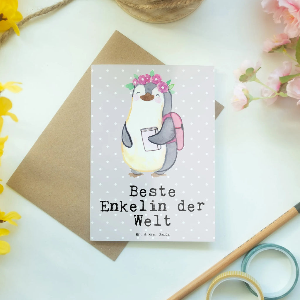 Grußkarte Pinguin Beste Enkelin der Welt Einladungskarte, Grußkarte, Ansichtskarten, Karte, Geburtstagskarte, Hochzeitskarte, Glückwunschkarte, Klappkarte, für, Dankeschön, Geschenk, Schenken, Geburtstag, Geburtstagsgeschenk, Geschenkidee, Danke, Bedanken, Mitbringsel, Freude machen, Geschenktipp, Großtochter, Enkelin, Taufe, Enkeltochter, Opa, Kind von Sohn, Kind von Tochter, Oma, Enkelkind