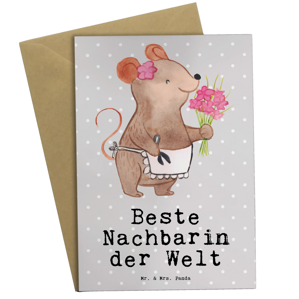 Greetings card Mouse Best neighbor in the world birthday card, folding card, invitation card, greeting card, wedding card, for, thank you, gift, giving, birthday, birthday present, gift idea, souvenir, make you happy, gift tip, neighbors, neighborhood, friend, friendship, neighbor, Neighbor, resident