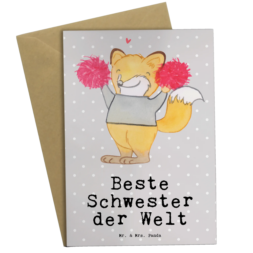 Greetings card Fox best sister in the world Glückwunschkarte, Karte, Klappkarte, Hochzeitskarte, Grußkarte, Einladungskarte, Ansichtskarten, Geburtstagskarte, für, Dankeschön, Geschenk, Schenken, Geburtstag, Geburtstagsgeschenk, Geschenkidee, Danke, Bedanken, Mitbringsel, Freude machen, Geschenktipp, Tochter, Schwesterherz, Geschwister, Beste, Schwester, Sister, Familie, Kleinigkeit
