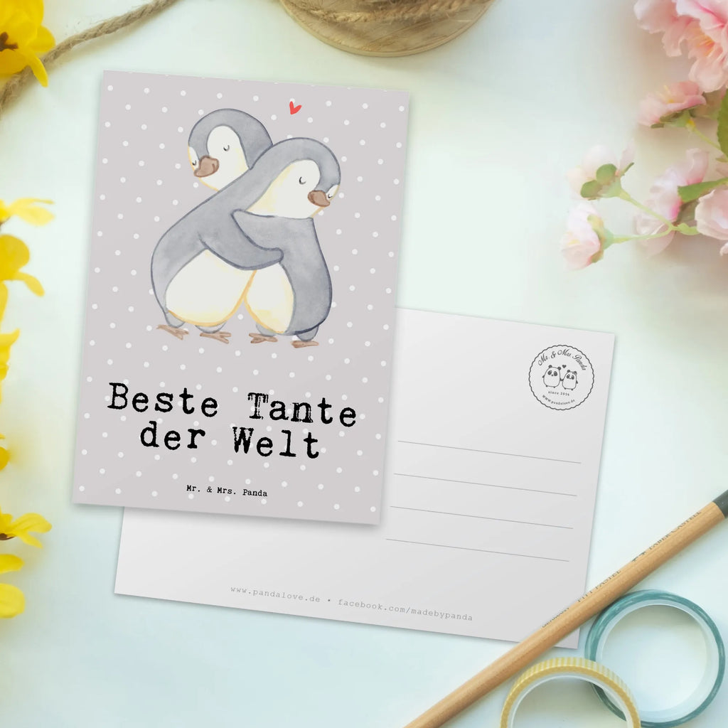 Postkarte Pinguin Beste Tante der Welt kunstkarte, Ansichtskarte, spruchkarte, Postkarten, bildkarte, Grußkarte, Motivkarte, Designkarte, einzelkarte, Postkarte, Fotokarte, Kunstkarten, Ansichtskarten, Geschenkidee, Geschenk, Schenken, Mitbringsel, Geburtstag, Geburtstagsgeschenk, für, Danke, Dankeschön, Bedanken, Freude machen, Geschenktipp, Tante, Kleinigkeit, Nichte, Taufpartner, Neffe, Lieblingstante, Familie, Patentante, Taufe, Paten Tante