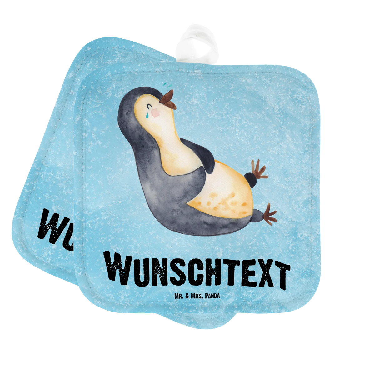 Personalised pot holder Penguin Laugh Penguin, North Pole, Winter, Penguins, Optimismus, lustiger Spruch, Pinguine, Fröhlich, Pinguin