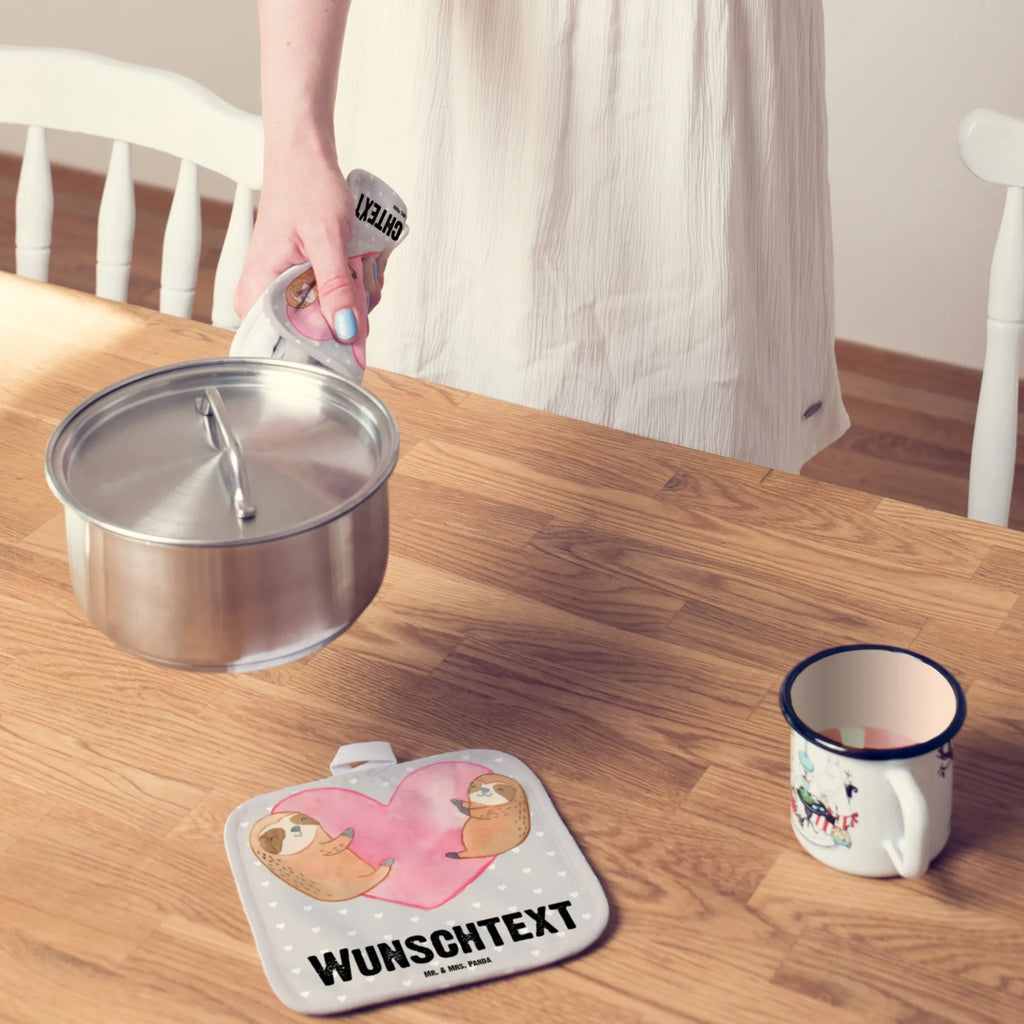 Personalised pot holder sloths Heart Love, Loving, Two, Together, Marriage, Engagement, Proposal of marriage, Love gift, gift for her, gift for him, anniversary gift, Valentine&#39;s Day Gift for Women Love Gift Anniversary Wedding Anniversary Party Favor Gift for Girlfriend Gift for Partner Boyfriend Gift Token of Love for Men for Husband