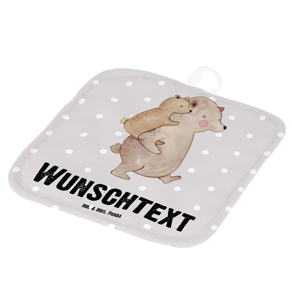 Spersonalizowane rękawice kuchenne Tata Niedźwiedź Topflappen mit Namen, Personalisierte Topfuntersetzer, Personalisierter Ofenhandschuh, Namensaufdruck, Topflappen Set personalisiert, Topflappen personalisiert, Familie, Vatertag, Muttertag, Bruder, Schwester, Mama, Papa, Oma, Opa, Papi, Geburtstag, Vati, Onkel, Vater, Geschenk