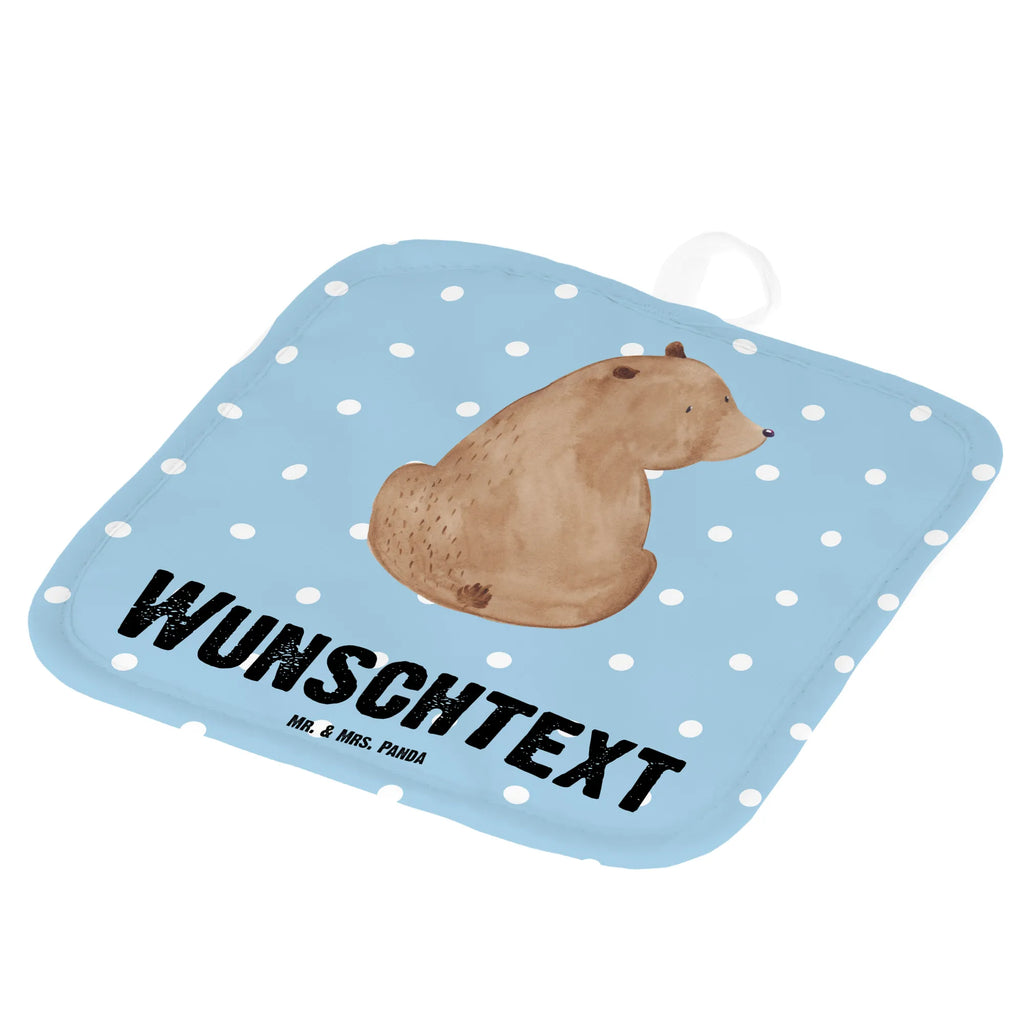 Personalisierte Topflappen Bär Schulterblick Personalisierte Topfuntersetzer, Topflappen Set Personalisiert, Personalisierter Ofenhandschuh, Topflappen Personalisiert, Topflappen mit Namen, Namensaufdruck, Teddy, Bär, Teddybär, Weltansicht, Selbstachtung, Bären, Weisheit, Motivation, Bärenliebe