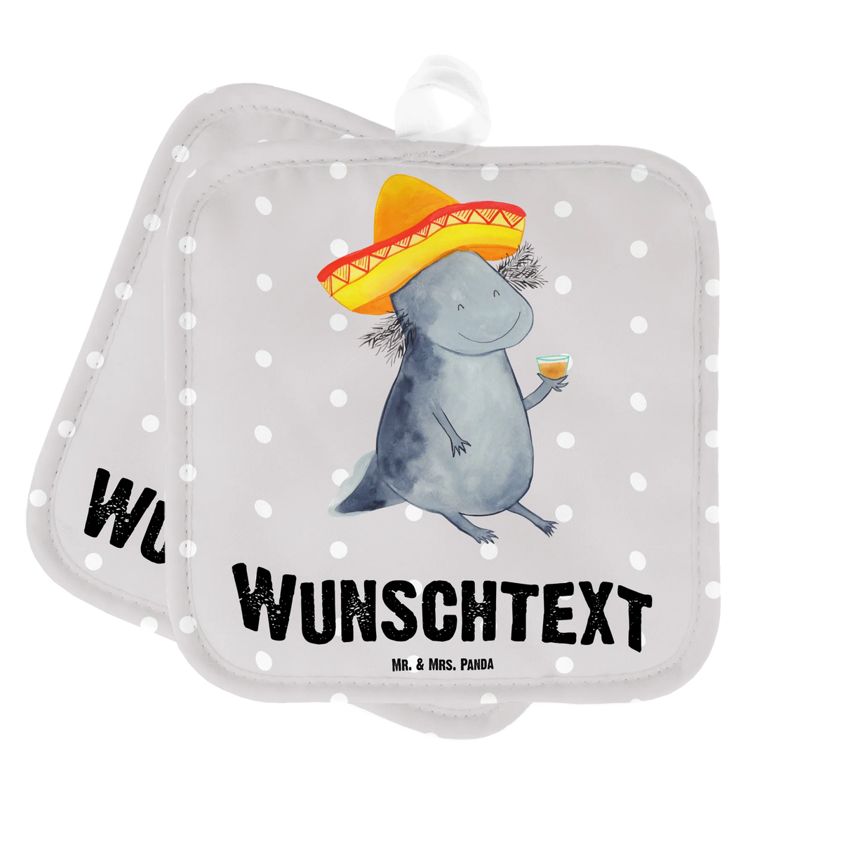 Spersonalizowane rękawice kuchenne Aksolotl Tequila Axolotl, Molch