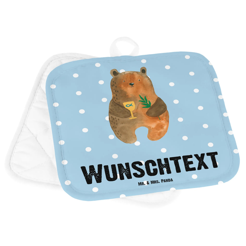 Personalisierte Topflappen Konfirmation-Bär Personalisierte Topfuntersetzer, Personalisierter Ofenhandschuh, Topflappen Personalisiert, Topflappen Set Personalisiert, Namensaufdruck, Topflappen mit Namen, Teddy, Bär, Teddybär, Konfirmation, Evangelisch, Kirche, Gottesdienst