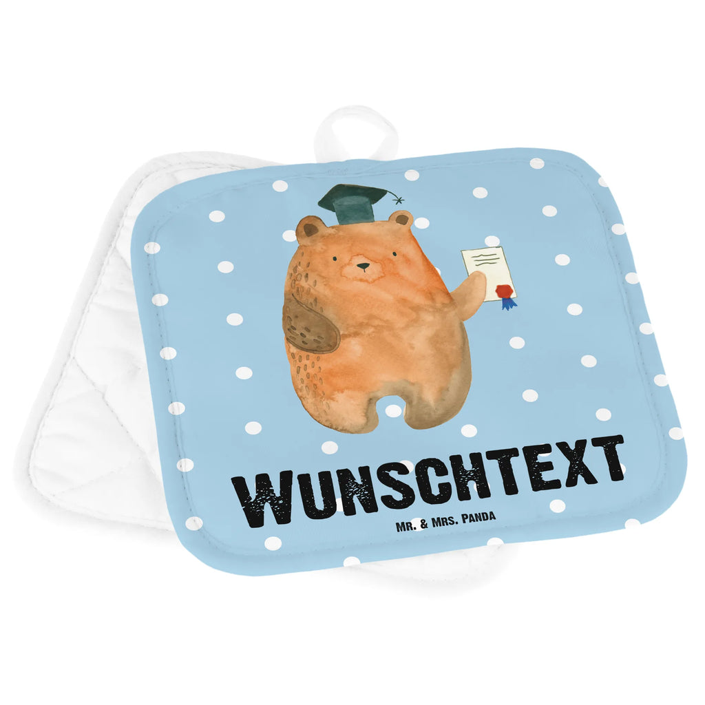 Personalisierte Topflappen Prüfungsbär Personalisierter Ofenhandschuh, Namensaufdruck, Personalisierte Topfuntersetzer, Topflappen Personalisiert, Topflappen Set Personalisiert, Topflappen mit Namen, Teddy, Bär, Teddybär, Abschlusszeugnis, Zeugnis, Abschluss, Abitur, Prüfungen, Prüfung Bestanden