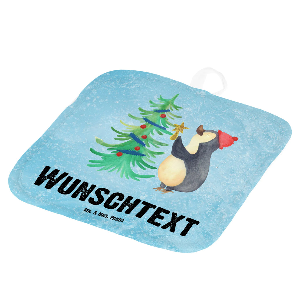 Spersonalizowane rękawice kuchenne Pingwin choinka Zima, Boże Narodzenie, dekoracje świąteczne, Mikołaj, Adwent, Wigilia, zimowy motyw