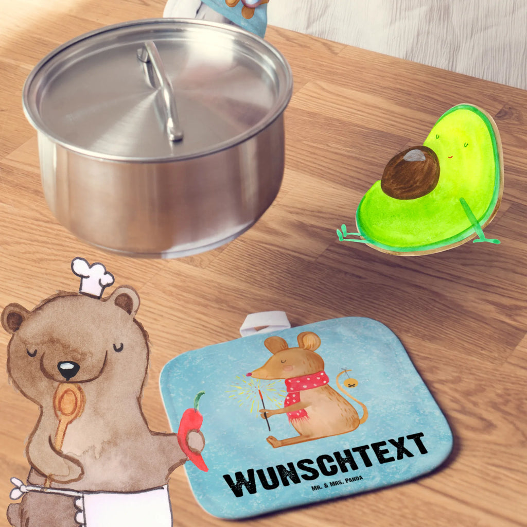 Spersonalizowane rękawice kuchenne mysz Boże Narodzenie Zima, Boże Narodzenie, dekoracje świąteczne, Mikołaj, Adwent, Wigilia, zimowy motyw