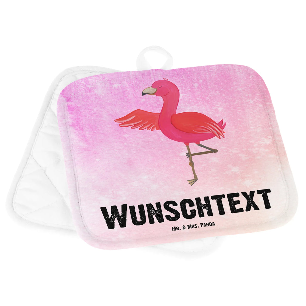 Spersonalizowane rękawice kuchenne Flamingo joga Flamingo